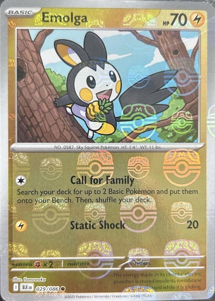 Black Bolt Emolga [Master-Ball] Pokémon card